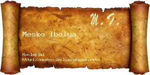 Mesko Ibolya névjegykártya