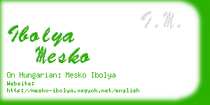 ibolya mesko business card